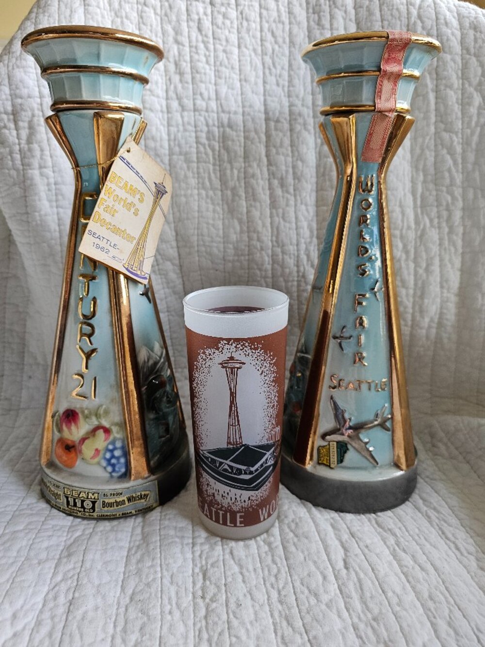 Beam's World's Fair Decanter    Seattle 1962 -Pair